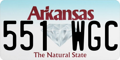 AR license plate 551WGC