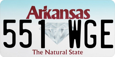 AR license plate 551WGE
