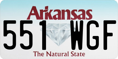 AR license plate 551WGF