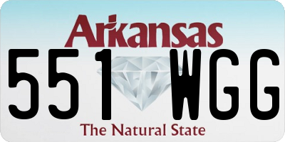 AR license plate 551WGG