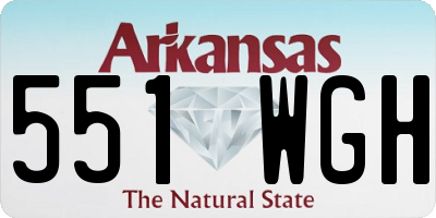 AR license plate 551WGH