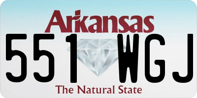 AR license plate 551WGJ