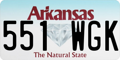 AR license plate 551WGK