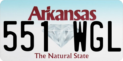 AR license plate 551WGL
