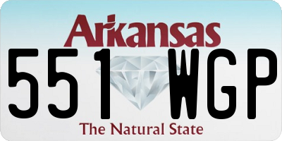 AR license plate 551WGP