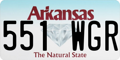 AR license plate 551WGR