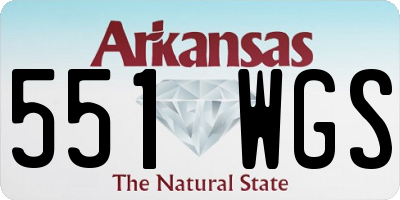 AR license plate 551WGS