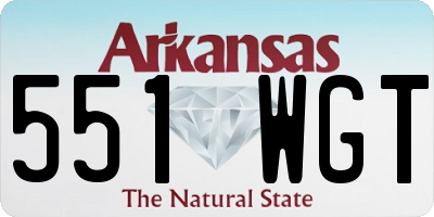 AR license plate 551WGT