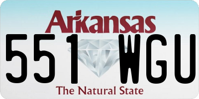 AR license plate 551WGU