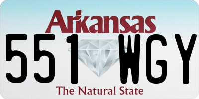 AR license plate 551WGY