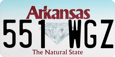 AR license plate 551WGZ