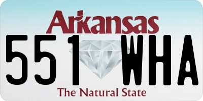 AR license plate 551WHA