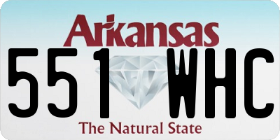 AR license plate 551WHC