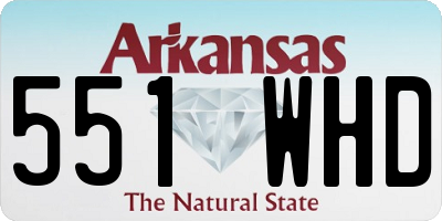 AR license plate 551WHD