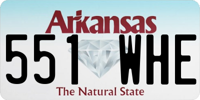 AR license plate 551WHE