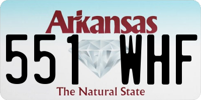 AR license plate 551WHF