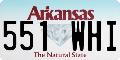 AR license plate 551WHI