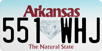 AR license plate 551WHJ