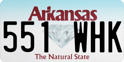AR license plate 551WHK
