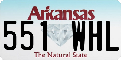 AR license plate 551WHL