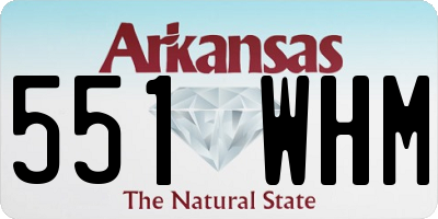 AR license plate 551WHM