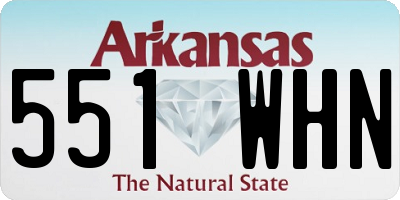 AR license plate 551WHN