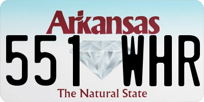 AR license plate 551WHR