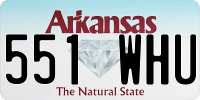 AR license plate 551WHU