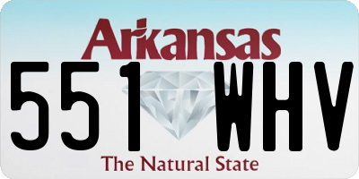 AR license plate 551WHV