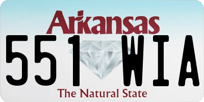 AR license plate 551WIA