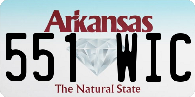 AR license plate 551WIC