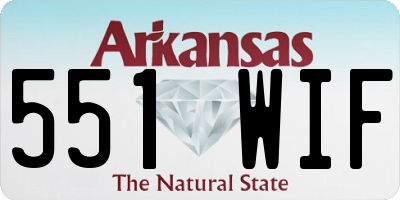 AR license plate 551WIF