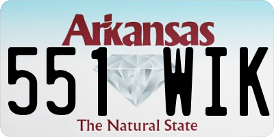 AR license plate 551WIK
