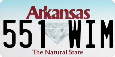 AR license plate 551WIM