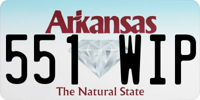 AR license plate 551WIP