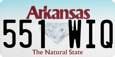 AR license plate 551WIQ