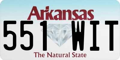 AR license plate 551WIT