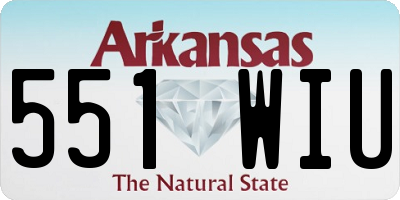 AR license plate 551WIU
