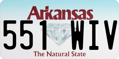 AR license plate 551WIV
