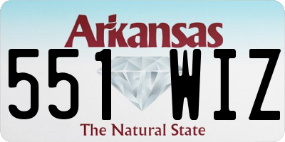 AR license plate 551WIZ