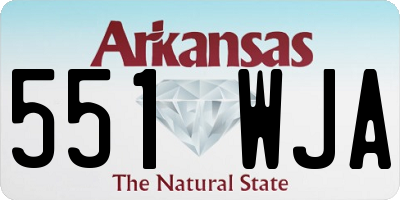 AR license plate 551WJA