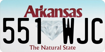 AR license plate 551WJC
