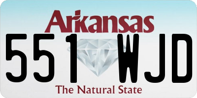 AR license plate 551WJD