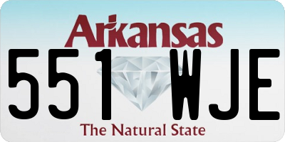 AR license plate 551WJE