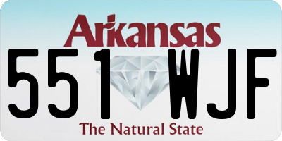 AR license plate 551WJF