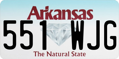 AR license plate 551WJG