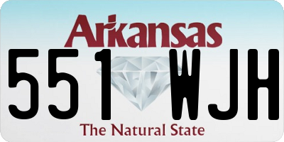 AR license plate 551WJH