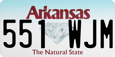 AR license plate 551WJM