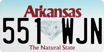 AR license plate 551WJN