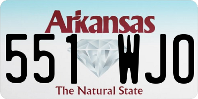 AR license plate 551WJO